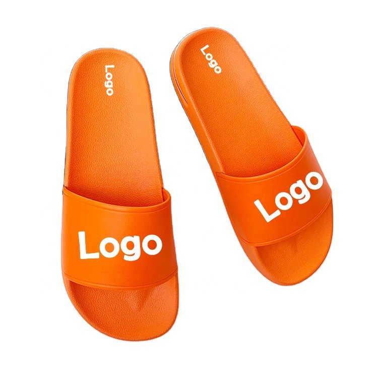 2024 New Out Sole PVC Air Cushion Custom Men Indoor Beach Black Color Sport Casual Slides Slippers for Man