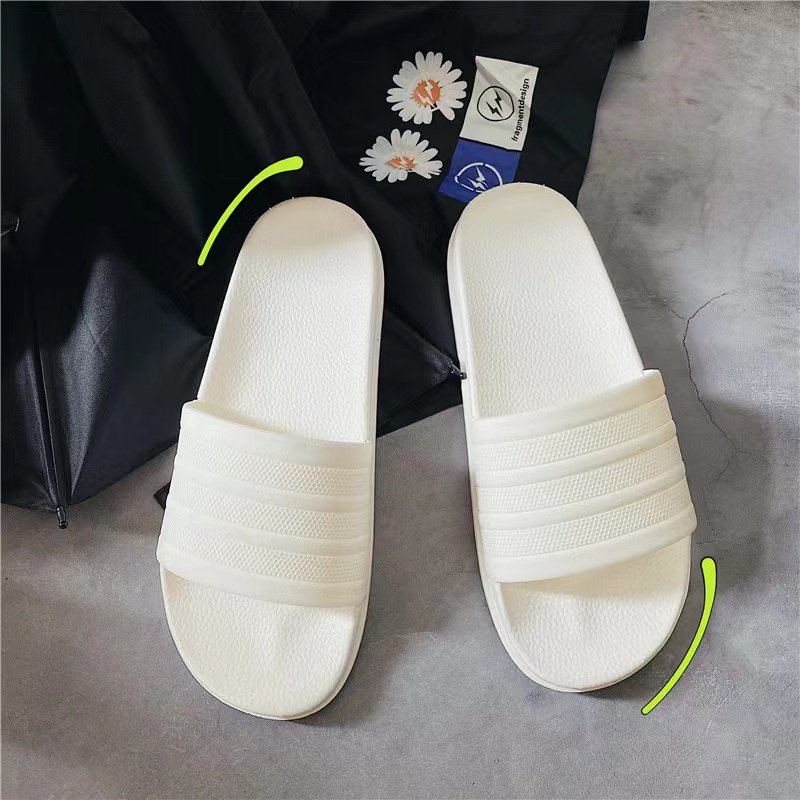Men's Women's Slide Slippers Summer Soft Pool Sandals Outdoor Stripe Design Beach Shoes Large Size