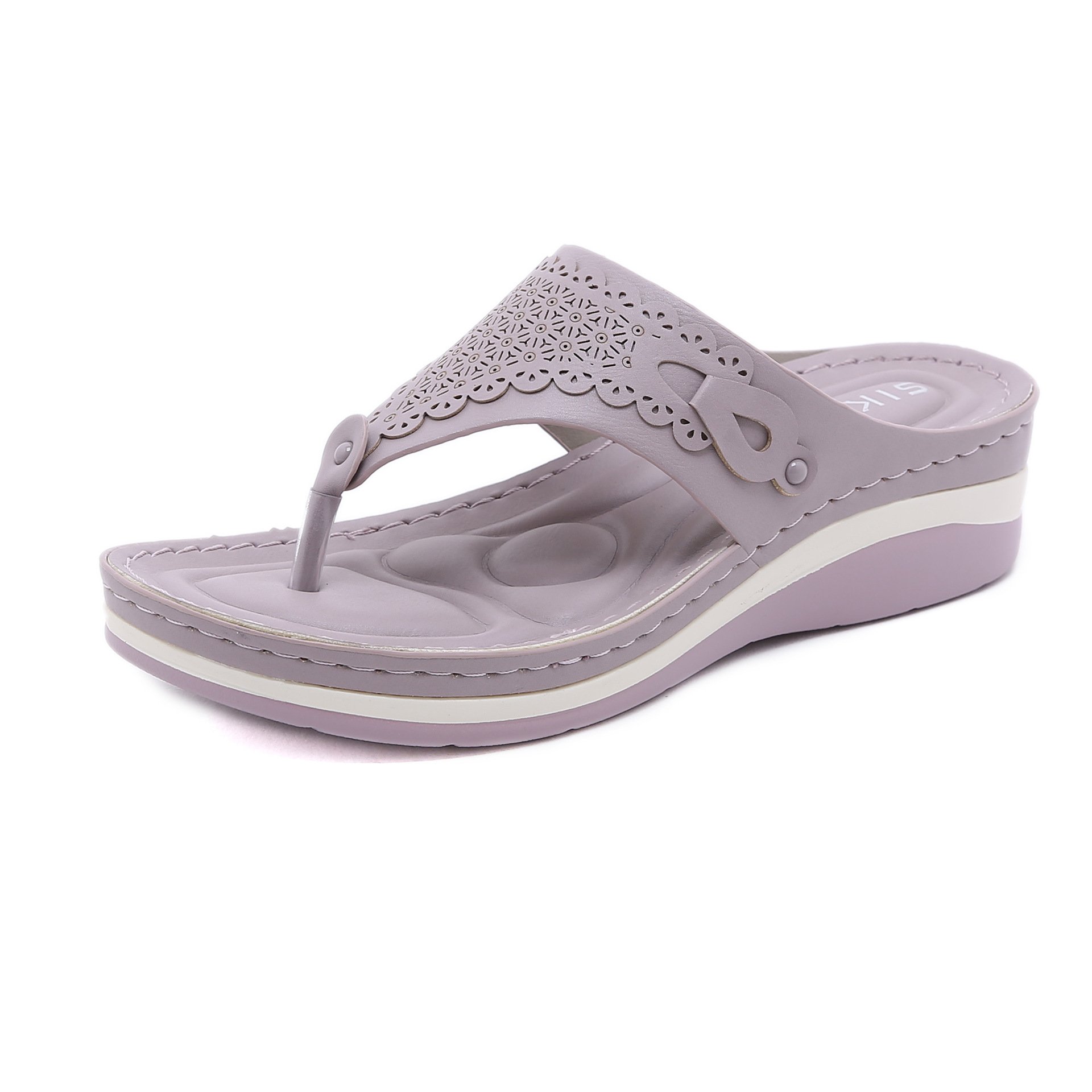 Custom New Design Slides Customized Shoes 2024 Women's Wedge Sandals For Women And Ladies