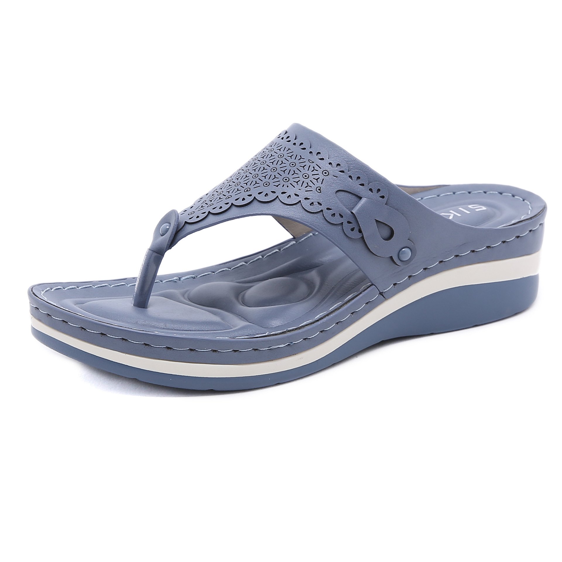 Custom New Design Slides Customized Shoes 2024 Women's Wedge Sandals For Women And Ladies