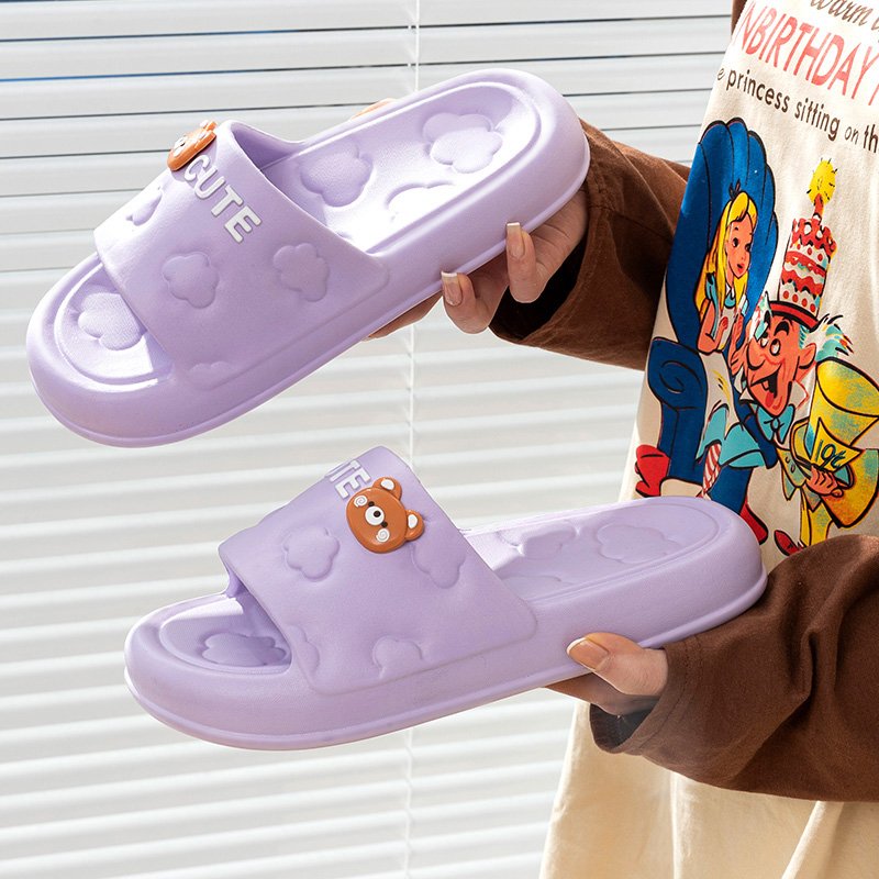 Special Printed Cloud Cute Bear Slipper Comfortable EVA Slides Slippers for Men and Women Indoor and Outdoor Women's Shoes