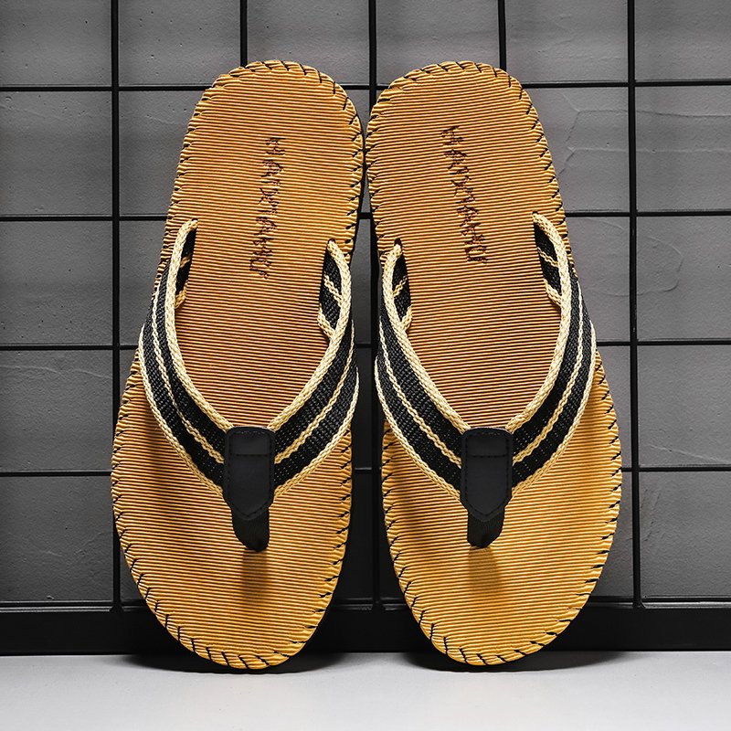 2024 Wholesale Thick Sole Sports Slipper For Men Leather Flip Flop Mens Slippers Mens Summer FlipFlops Slippers EVA Shoes