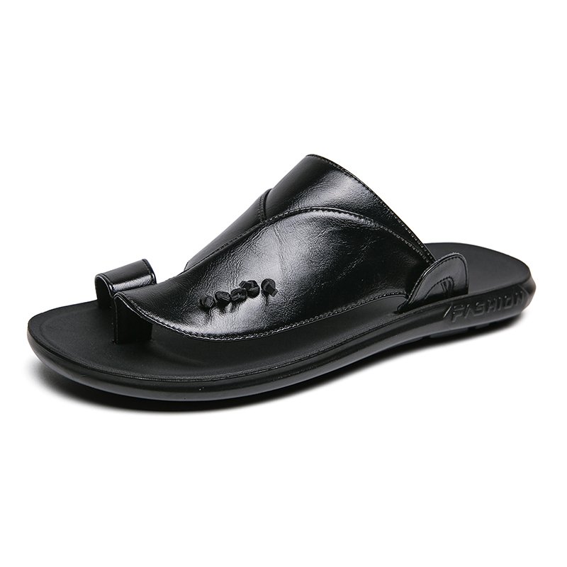 Men Slides Size 38-45 Latest Design Sandals Soft Outsole Casual Pu Leather EVA Opp Bag Rubber Summer Shoes Outdoor Slippers