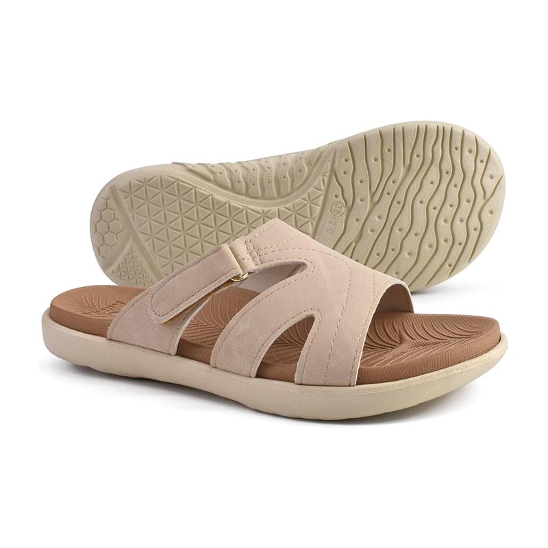 Custom Summer Fashion Trends Luxury Women's Beach Slide Slippers Sandals With Comfortable PU material and Soft EVA Sole