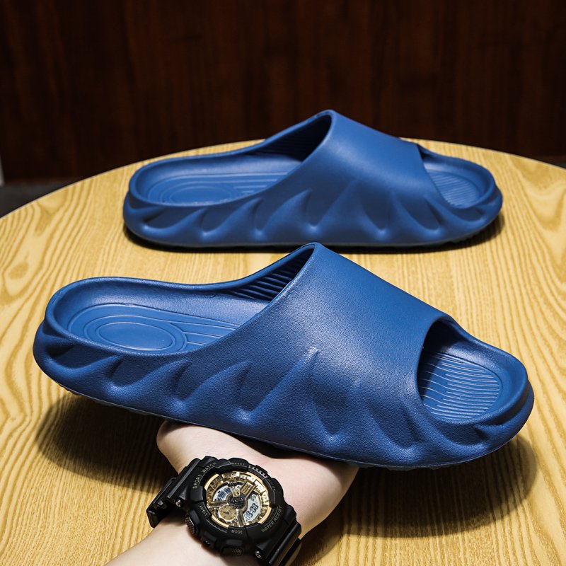 Best selling design LOGO classic comfort chanclas hombre men's fluffy house bedroom home indoor bathroom slides slippers