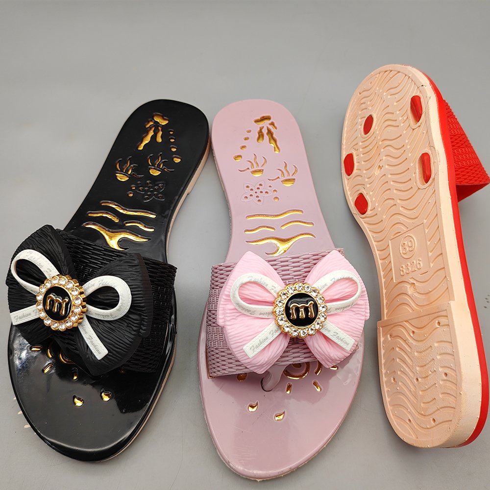 Factory Price Footwear Babouche Chic Woman Slide Slipper pvc Shoes For Women