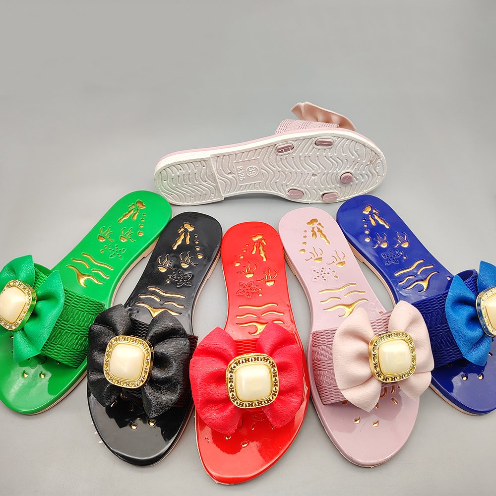 Factory Price Footwear Babouche Chic Woman Slide Slipper pvc Shoes For Women