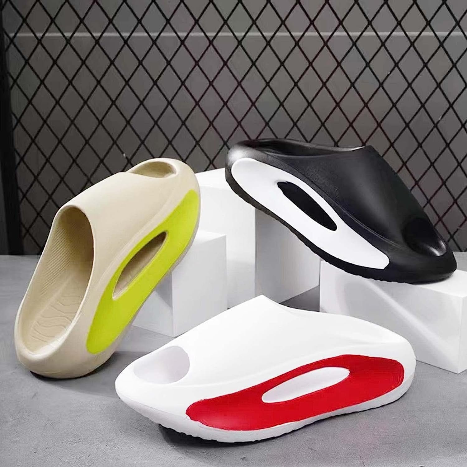 Summer Casual Men's Slippers Slides Eva Beach Slides Outdoor Elevated Thick Sole Bottom Platform Open Toe Sandals