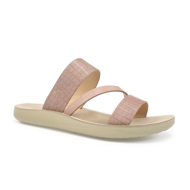 Latest ladies comfaotable sandals fashion designs outside flat soft summer slipper outdoor beach casual shoes for women