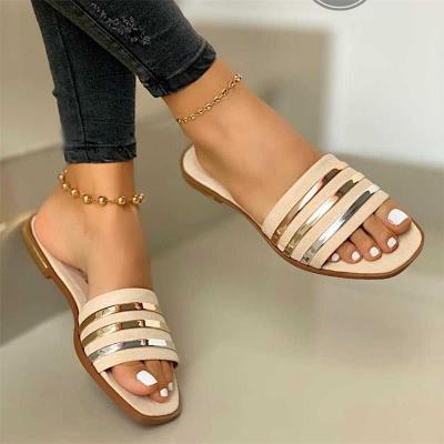 Women flat slippers 2023 black slip on ladies sandalias mujer women's beach slipper shoes for female