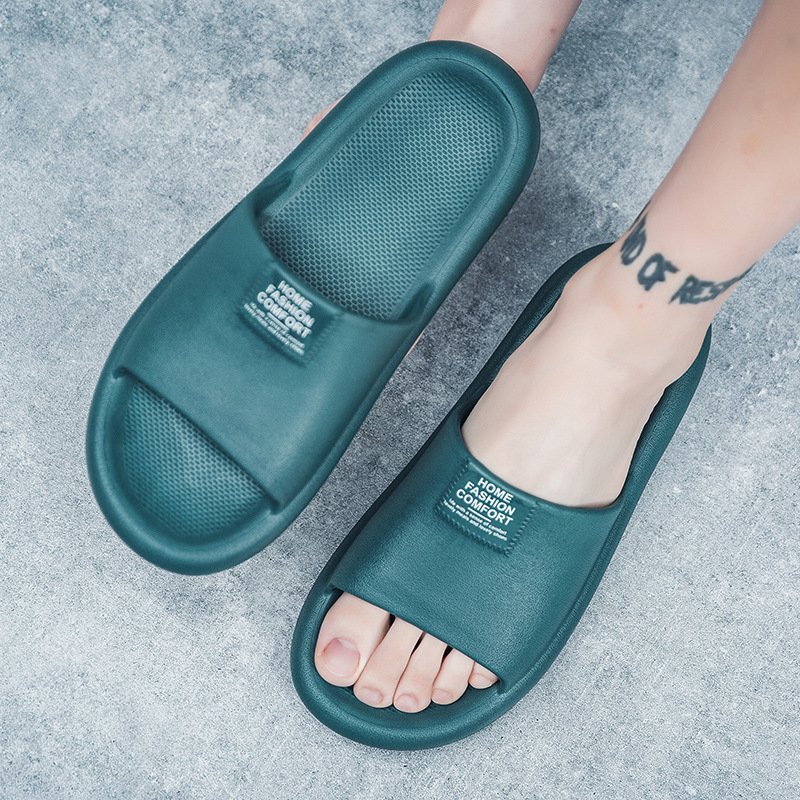 Slippers Men Skid Particle Sole Friction Casual Shoes PVC Women Indoor Shoes Black Flat Home Slippers