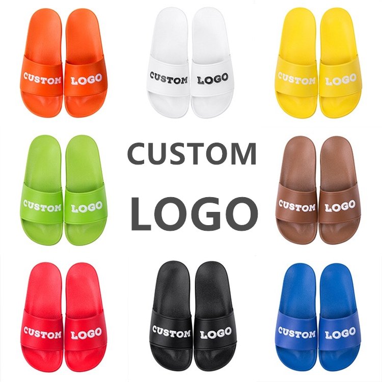 Designer Sandals Wholesale OEM Sleepers Shoes Logo Slide Custom Logo Slipper Sandals Beach Indoor Bed Women Slipper PVC 5 Pairs