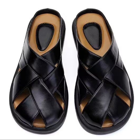 New Fashionable Women's Shoes PU Casual Close Toe Women's Slides Slippers Outdoor Casual Women Sandals