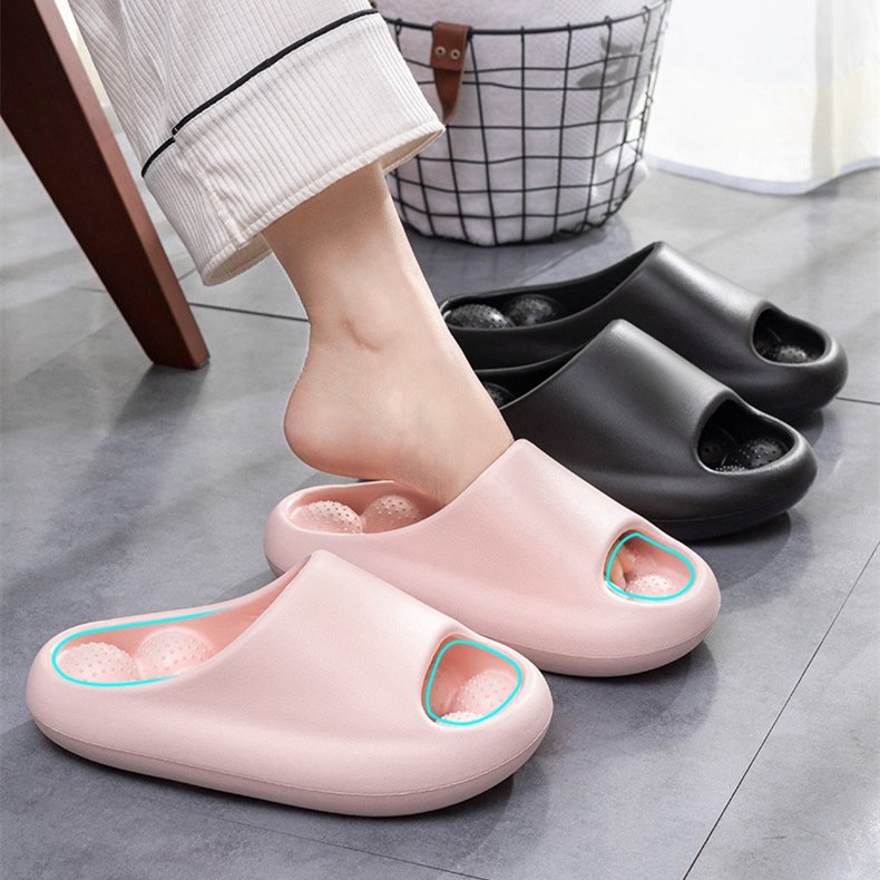 Summer Beach Sandals EVA Spa Soft Ball Massage Bathroom Custom Bubbles Slides Slippers With Logo Men Women