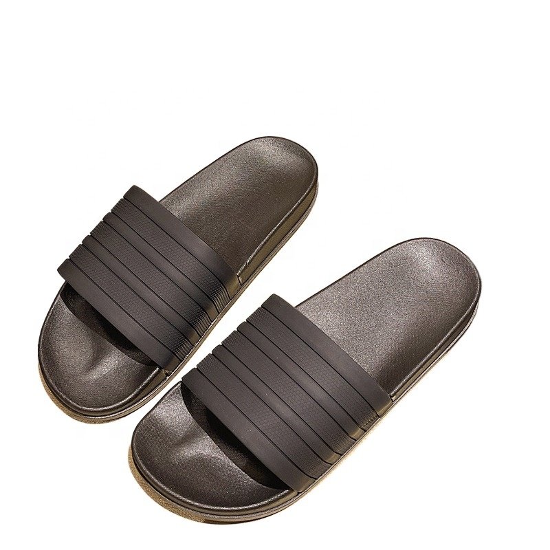 New Arrival Unisex Large Size Comfortable Slippers Stripe Design Non Slip Beach Slides Sandals For Outdoor