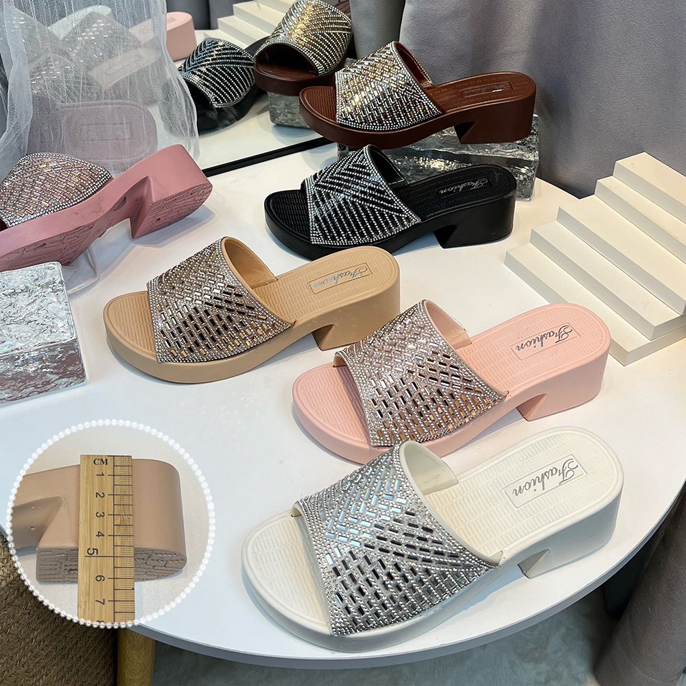On sale new design fame slippers heels shoes high quality sandals slide slipper for womens