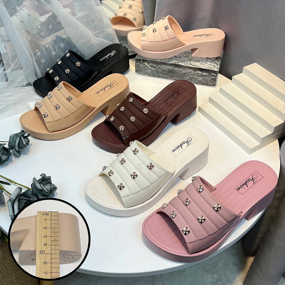 On sale new design fame slippers heels shoes high quality sandals slide slipper for womens