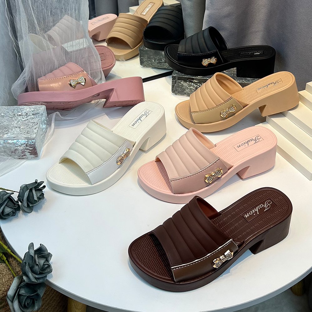 On sale new design fame slippers heels shoes high quality sandals slide slipper for womens