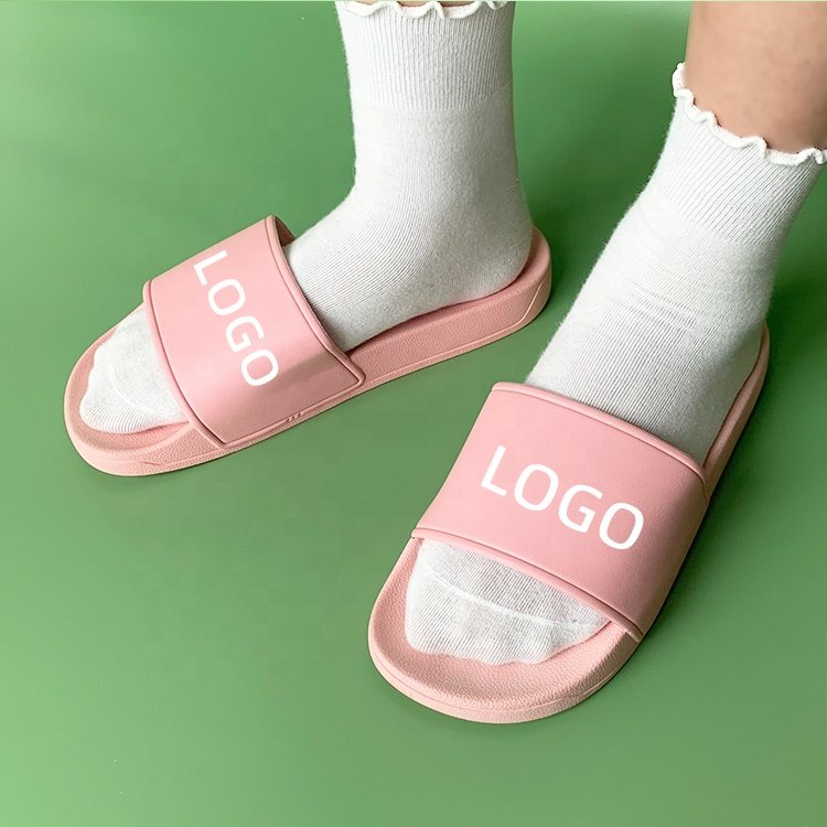 New Popular Trend Australia Hot Sale Open Toe Non-slip Summer PVC Custom Logo Bathroom Indoor Slides Slippers for women
