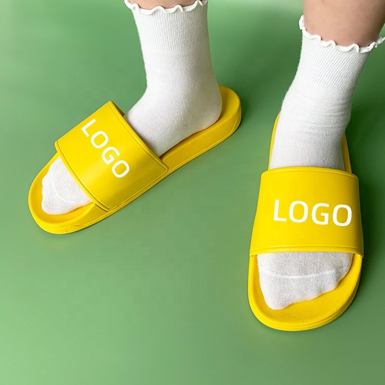New Popular Trend Australia Hot Sale Open Toe Non-slip Summer PVC Custom Logo Bathroom Indoor Slides Slippers for women