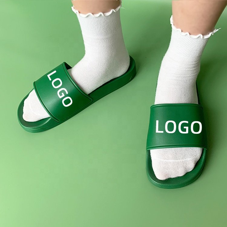 New Popular Trend Australia Hot Sale Open Toe Non-slip Summer PVC Custom Logo Bathroom Indoor Slides Slippers for women