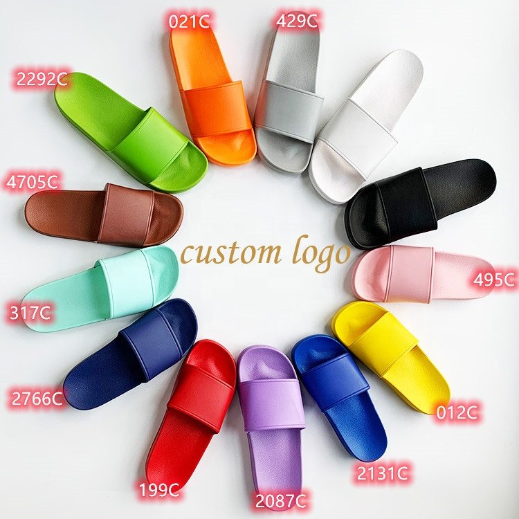 New Popular Trend Australia Hot Sale Open Toe Non-slip Summer PVC Custom Logo Bathroom Indoor Slides Slippers for women