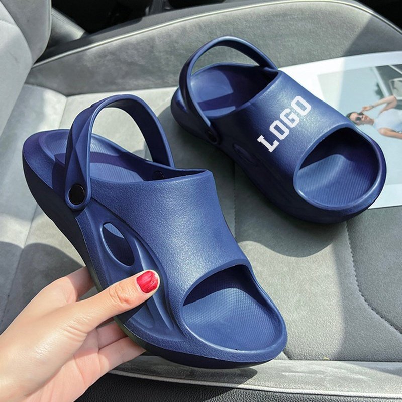 Fashion Personalized Custom Strap Sandals Slides Shoe Men Beach Slippers Print Logo Custom Manufacturers