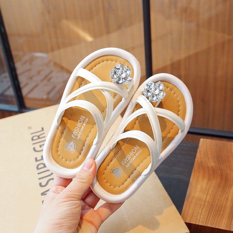 Cheap price girls slip onEVA sandals Children anti-skid sandal Summer girls Slides slipper kids Beach walking Shoes