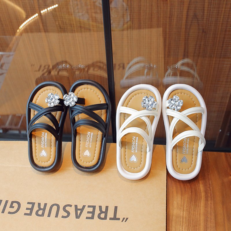 Cheap price girls slip onEVA sandals Children anti-skid sandal Summer girls Slides slipper kids Beach walking Shoes