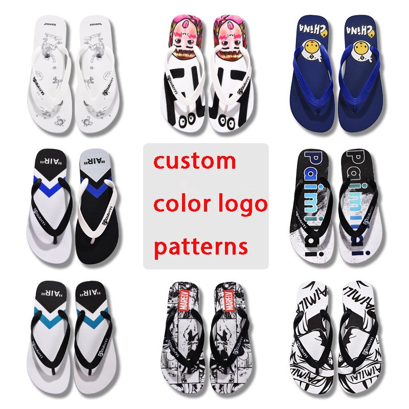 Bosirui White Flip-Flops Slippers Weddings Flip flops for guests Summer Slipper Rubber Ladies flat slides slippers customized