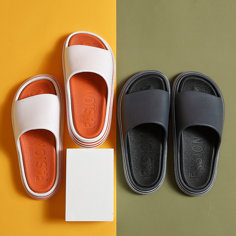 Beach Men Flat Slippers Coslony Slide Slippers Causal Shoe Good Quality Bath Slides Rubber EVA Super Soft Color Men Women Box