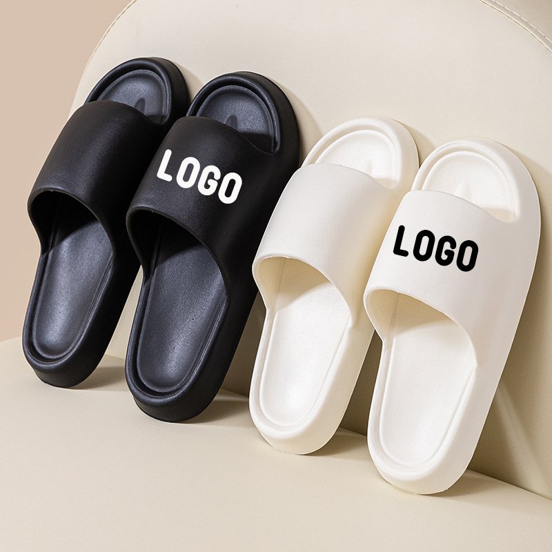 High Quality Custom Logo Anti-Slip Thick Sole EVA bathroom home slippers Sandal Cloud Slides Slippers custom slides with logo