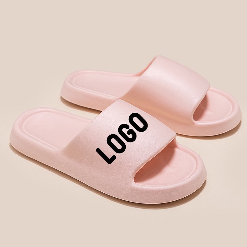 High Quality Custom Logo Anti-Slip Thick Sole EVA bathroom home slippers Sandal Cloud Slides Slippers custom slides with logo