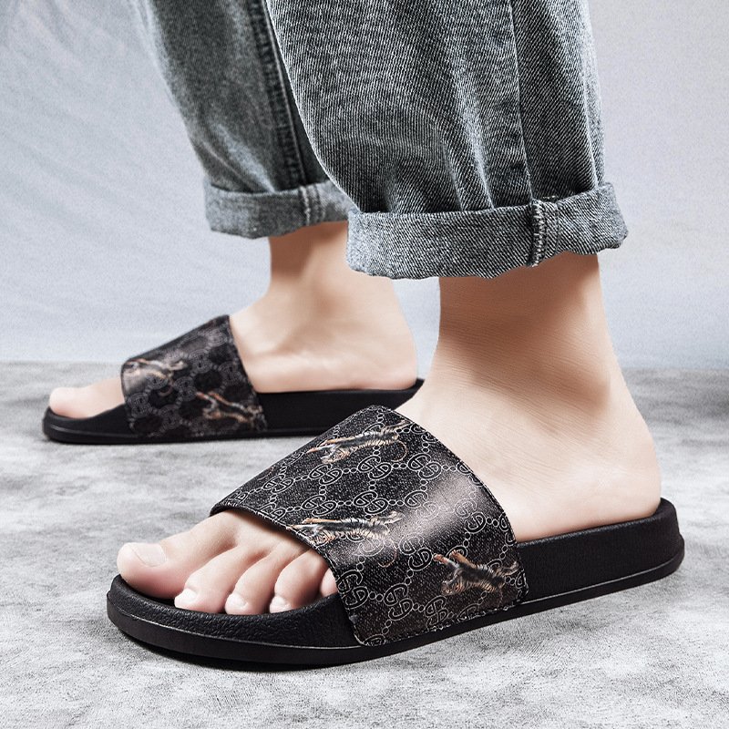 HOT SALE Brands new designer Slippers Men Sandals Male Rubber big size Slides high quality stylish slippers