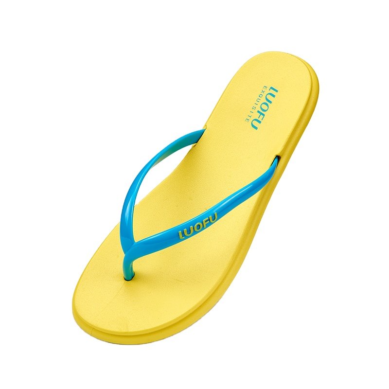 LUOFU pvc summer Custom Slide plastic slipper candy color household outdoor slipper