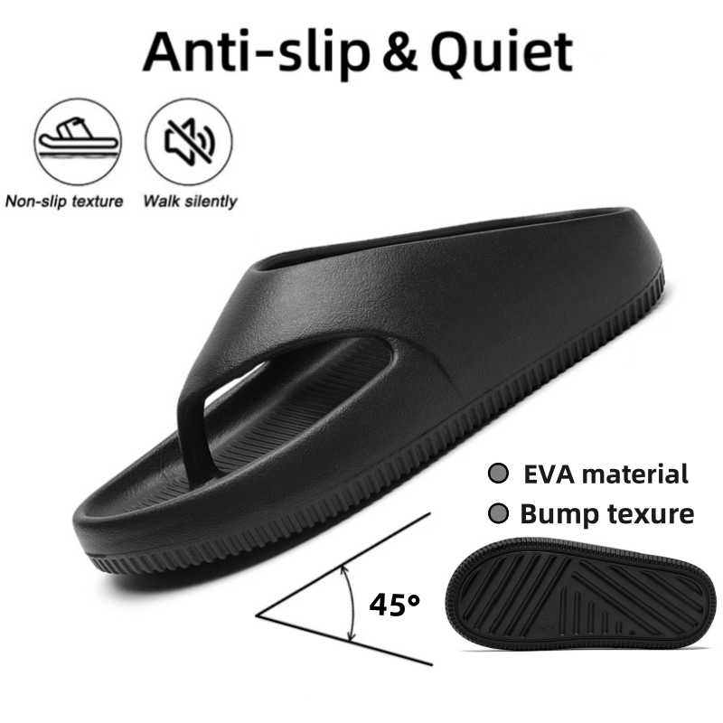 Custom Logo Fashion Casual Unisex Outdoor Beach Flip Flops Men's Women's Soft Cloud Slippers Arch Support Pillow Non-Slip Flat