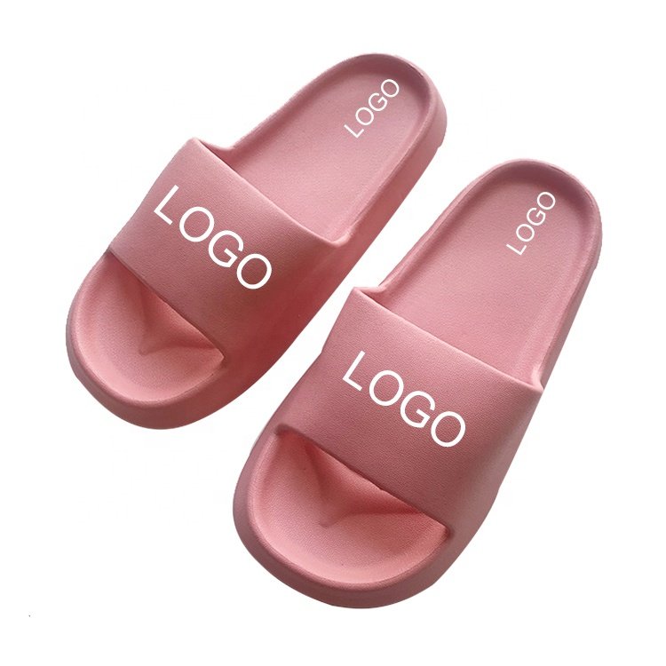 Original Custom Logo Summer Beach Slippers Men Flat Yellow Slides Shoes Women Slip On Eva Slippers Indoor Outdoor Slippers