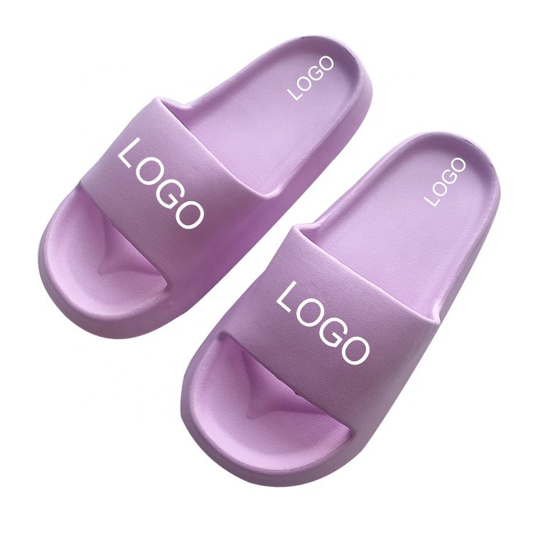 Original Custom Logo Summer Beach Slippers Men Flat Yellow Slides Shoes Women Slip On Eva Slippers Indoor Outdoor Slippers