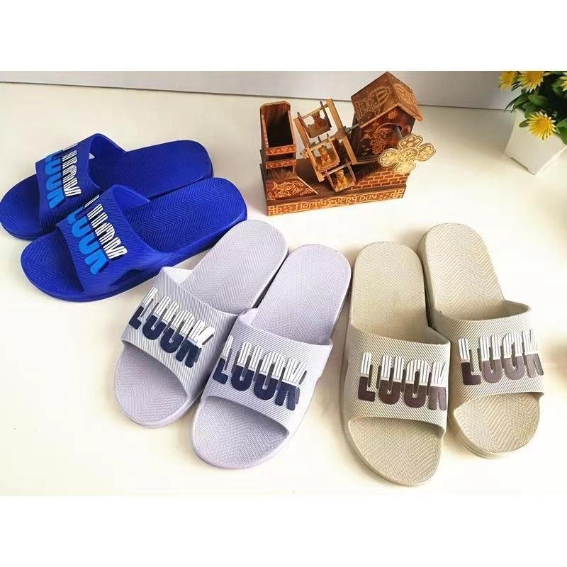2024 Beach Fashion Women Summer Striped Sandals Eva Custom Printed Sports Men'S Slides Slippers Logo For Men