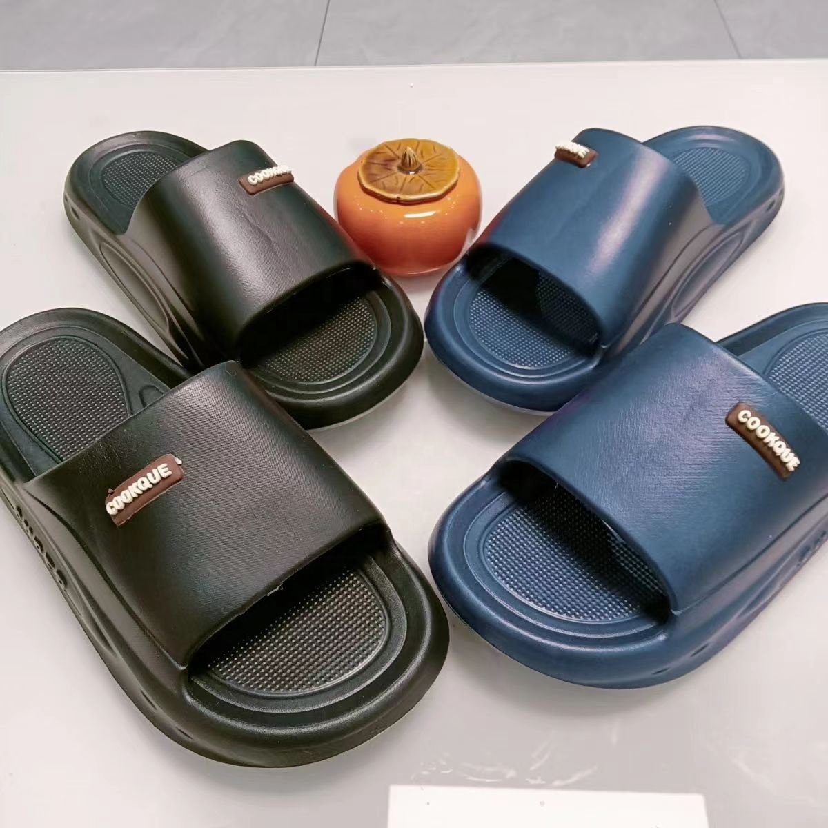 2024 Beach Fashion Women Summer Striped Sandals Eva Custom Printed Sports Men'S Slides Slippers Logo For Men