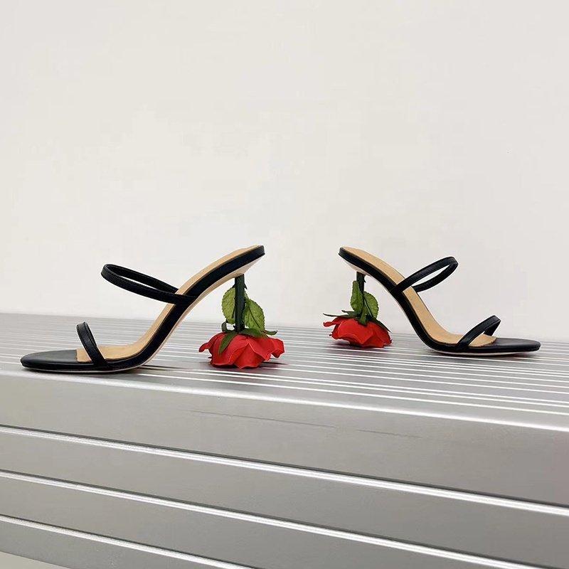 High Quality Rose Heels Women 2022 Luxury Shoes High Heel Sandal for Women Sandals 2023