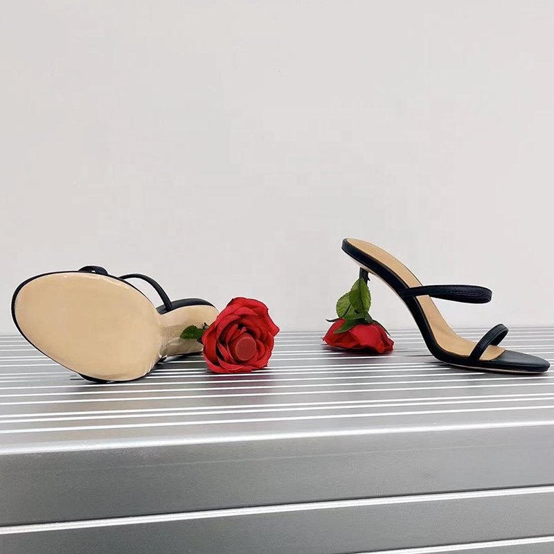High Quality Rose Heels Women 2022 Luxury Shoes High Heel Sandal for Women Sandals 2023