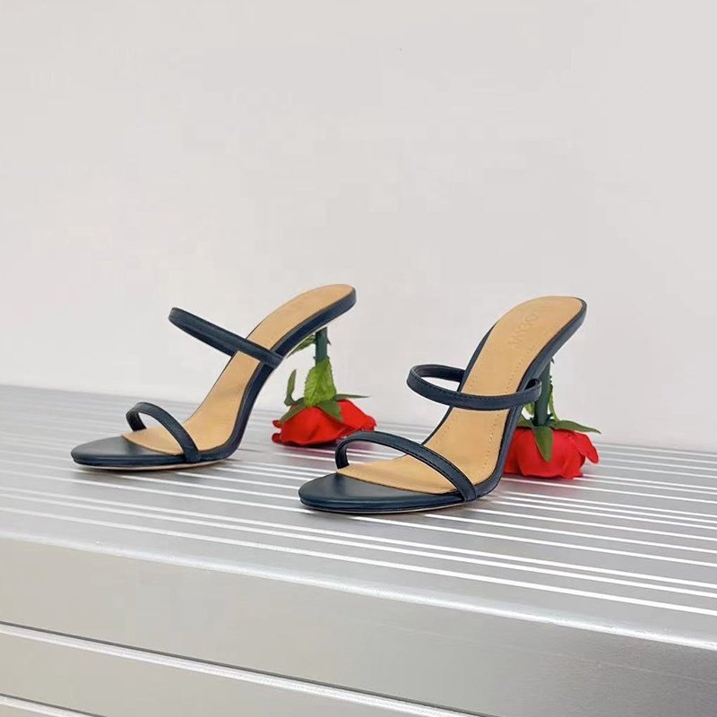 High Quality Rose Heels Women 2022 Luxury Shoes High Heel Sandal for Women Sandals 2023