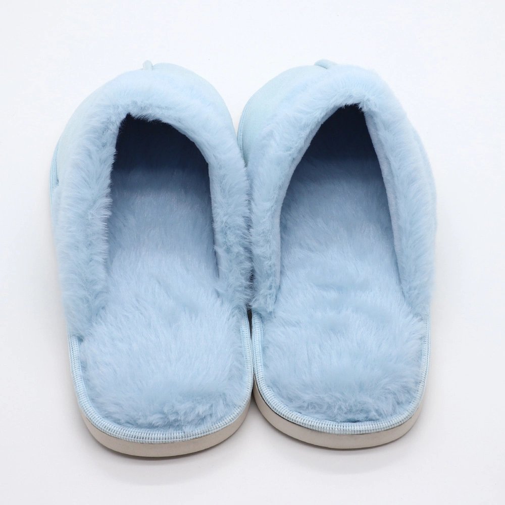 Delicate Hairy Shoes Female Sweet Warm Beads Lady Slipper EVA Leather Faux Fur Winter Customization Round Winter Women Boots