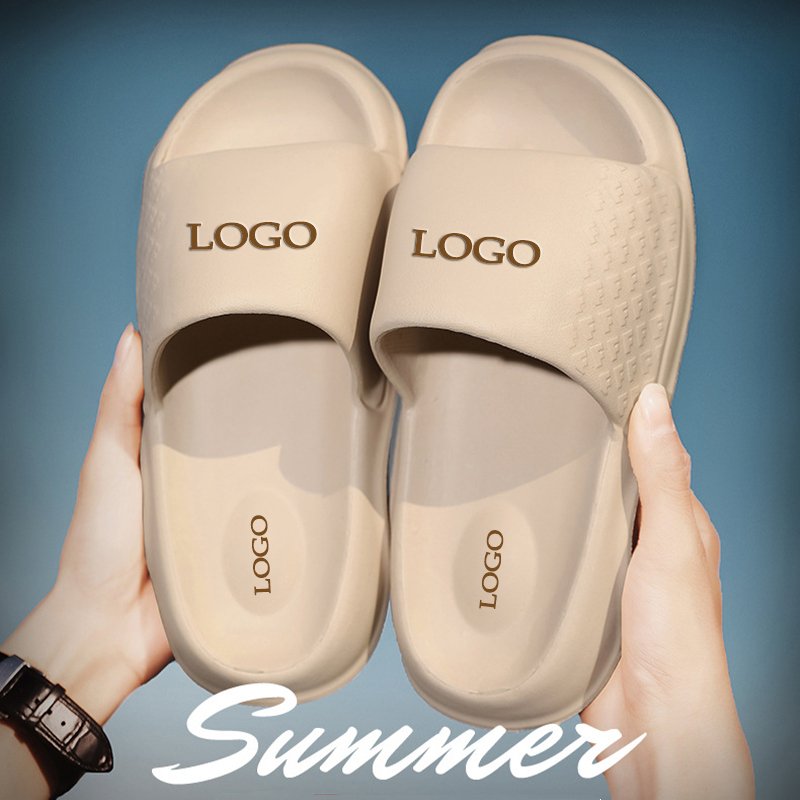 Wholesale Custom PU PVC EVA Black Slides Footwear Sandal Custom Logo Slipper Custom Printed Slippers Slides