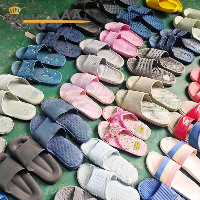Fashion Rubber Outsole Slides Slippers Summer Men ladies Slippers Casual Used Shoes Stock Second Hand Shoes Bales For Unisex