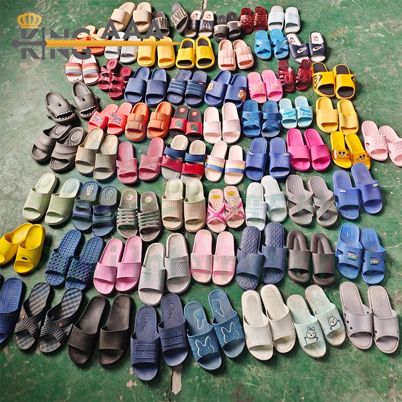 Fashion Rubber Outsole Slides Slippers Summer Men ladies Slippers Casual Used Shoes Stock Second Hand Shoes Bales For Unisex