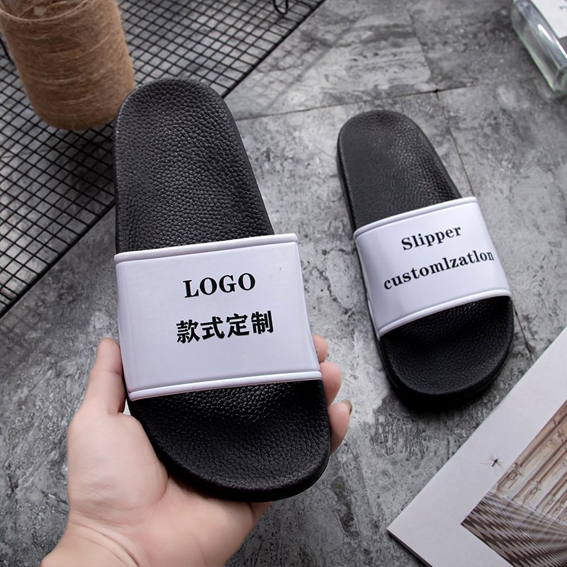 Wholesale Unisex Sliders Custom Indoor Print Blank Slides Sandal PVC House Home Slipper Footwear Custom Logo Slippers Man Women