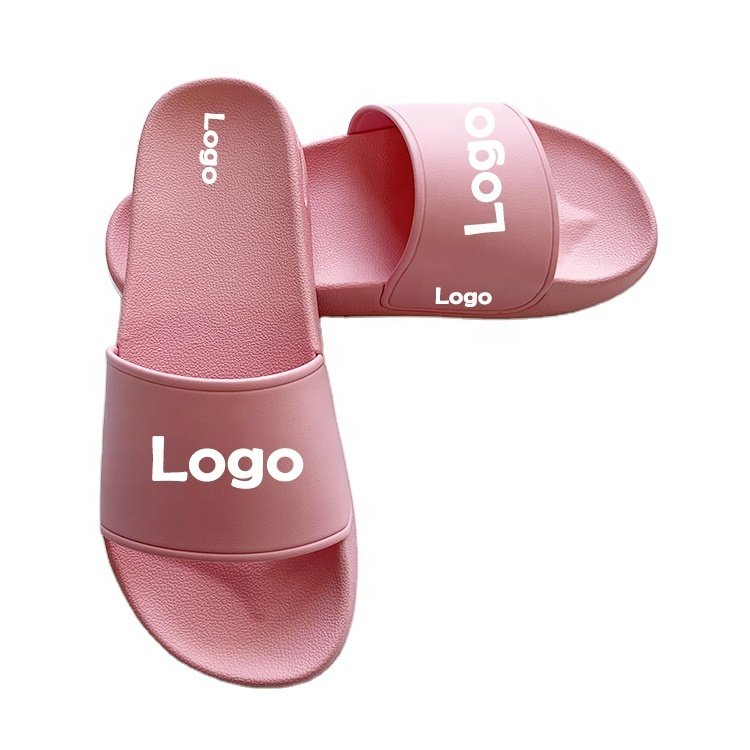 Summer Wholesale Designer Air Cushion Custom Logo Slides Slippers Unisex Embossed PVC Rubber Custom slide Slippers