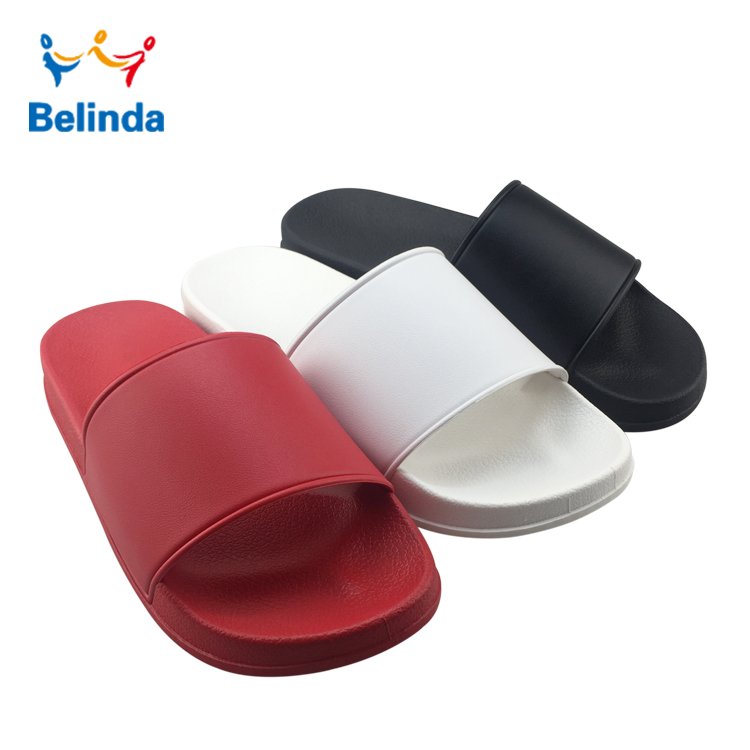 New Design Printed Black Slides Sandal Custom Shoes Man Slipper